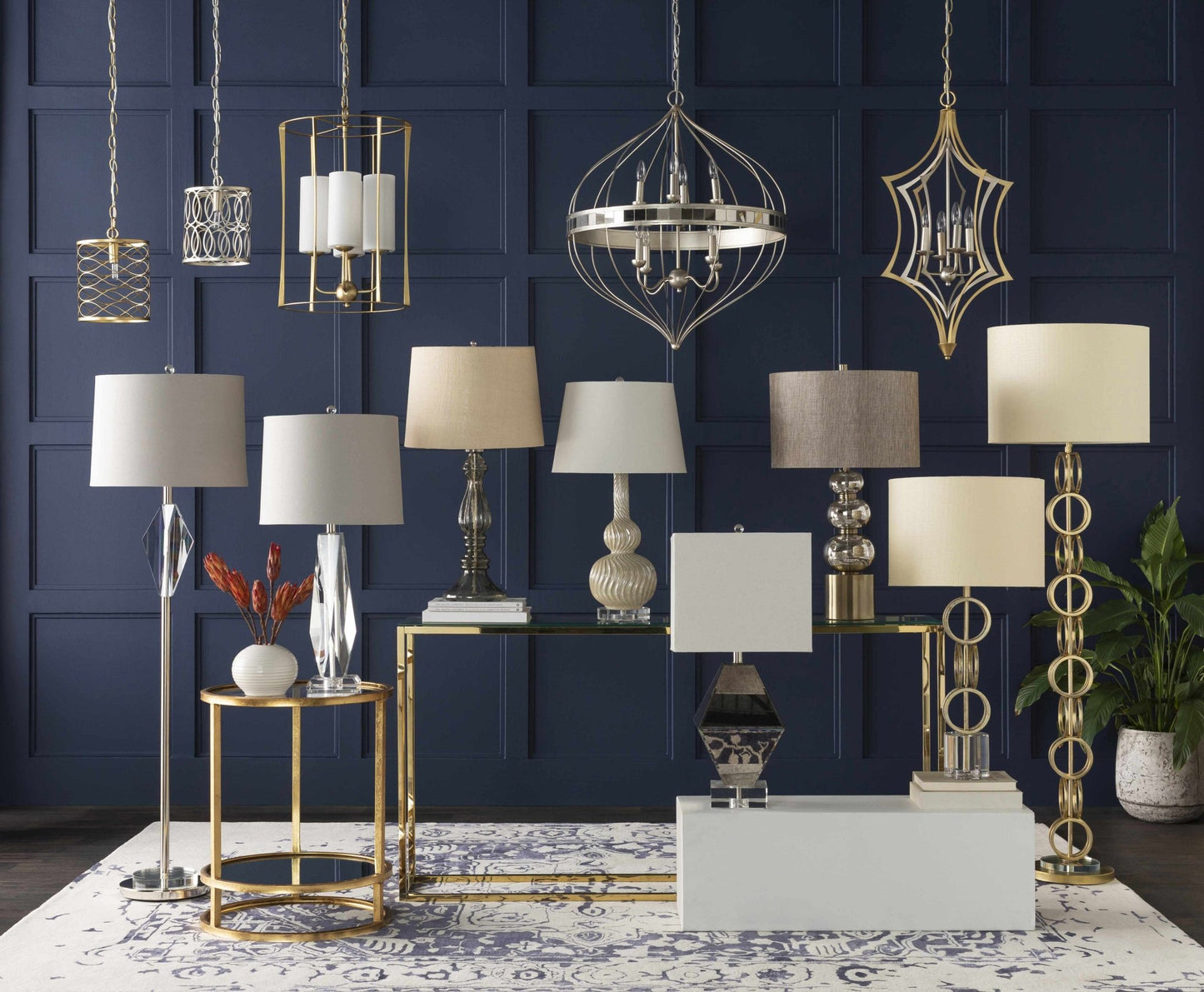 Zell Gold Crystal Table Lamp - Quahog Bay Bedding