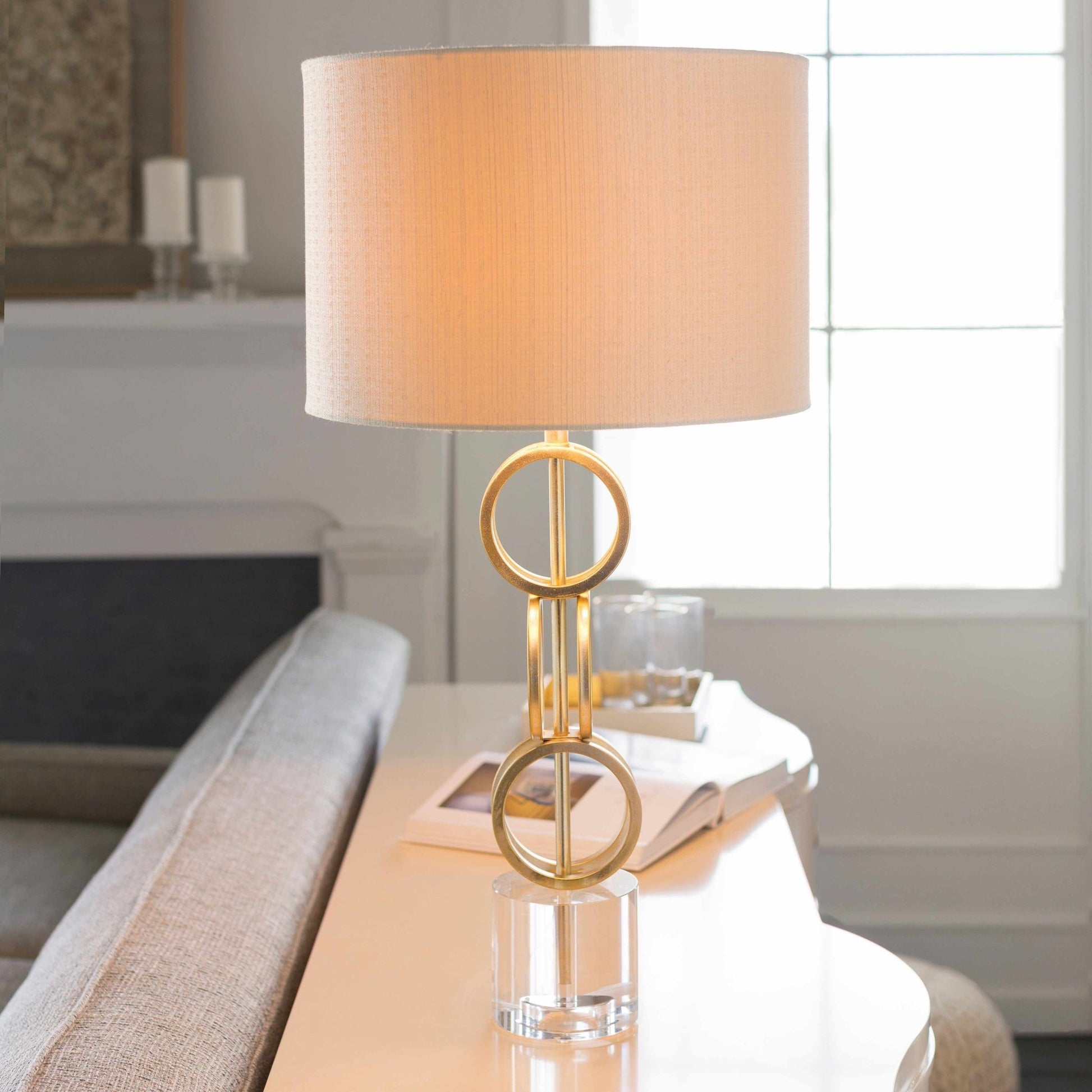 Zell Gold Crystal Table Lamp - Quahog Bay Bedding