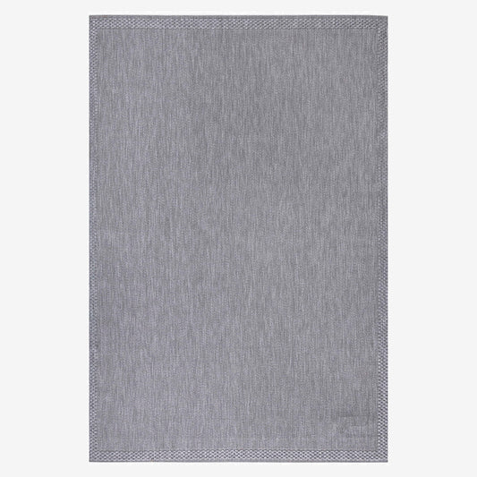 Zest Grey Machine Woven Rug - Modern, Stain Resistant, Chenille Cotton Rugs, Non-Slip Base - Quahog Bay Bedding