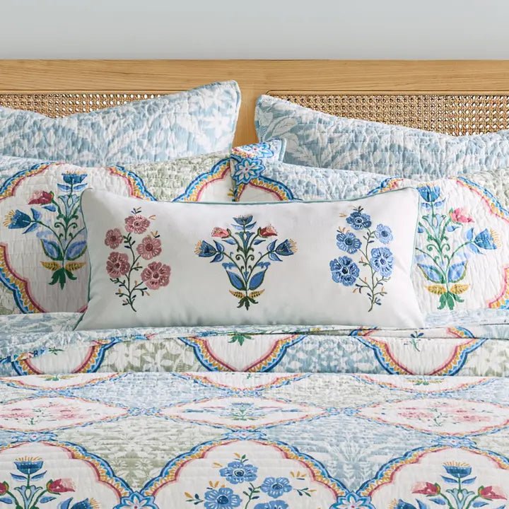 Zoey Round Pillow | Zoey Coastal Bedding Collection - Quahog Bay Bedding